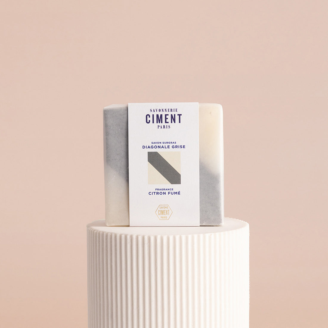 Savon Diagonale grise - Citron fumé